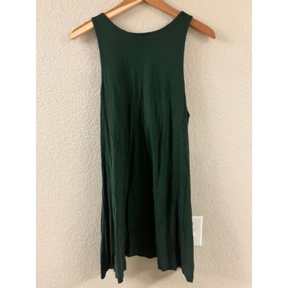 H&M Basic Dark Emerald Green Tank Swing Dress Small - Picture 3 of 3
